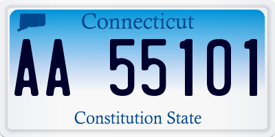 CT license plate AA55101