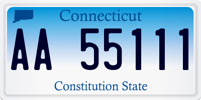 CT license plate AA55111