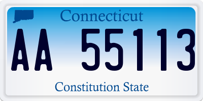 CT license plate AA55113