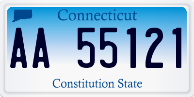 CT license plate AA55121