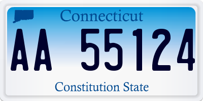 CT license plate AA55124