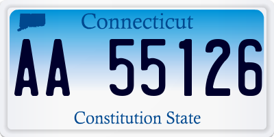 CT license plate AA55126