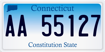 CT license plate AA55127