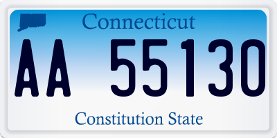 CT license plate AA55130