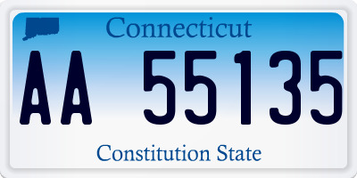 CT license plate AA55135