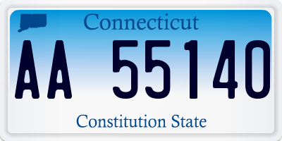 CT license plate AA55140