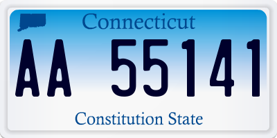 CT license plate AA55141