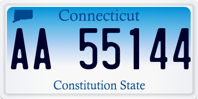 CT license plate AA55144