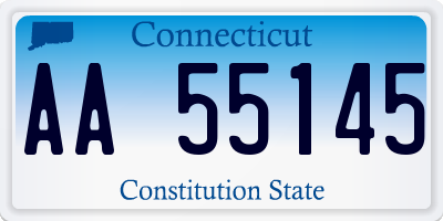 CT license plate AA55145