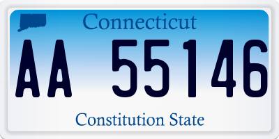 CT license plate AA55146