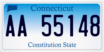 CT license plate AA55148