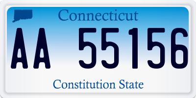 CT license plate AA55156