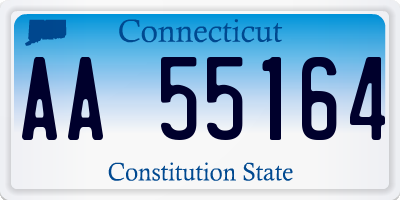 CT license plate AA55164