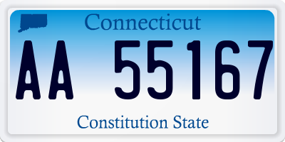 CT license plate AA55167