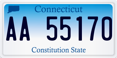 CT license plate AA55170