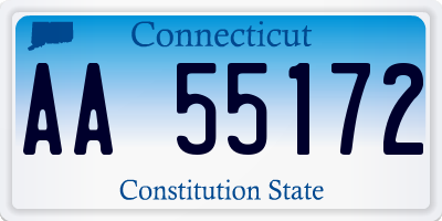 CT license plate AA55172