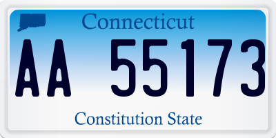 CT license plate AA55173