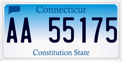 CT license plate AA55175