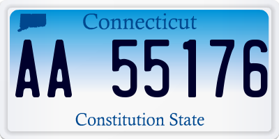 CT license plate AA55176