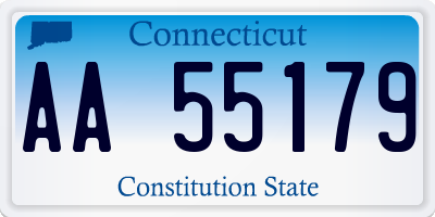 CT license plate AA55179