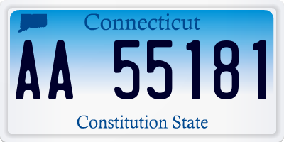 CT license plate AA55181