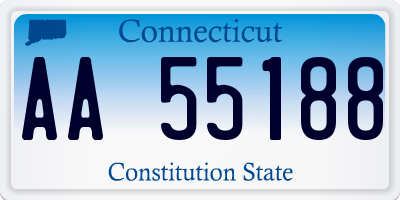 CT license plate AA55188