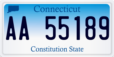 CT license plate AA55189