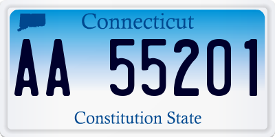 CT license plate AA55201