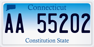 CT license plate AA55202