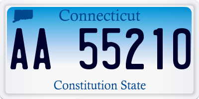 CT license plate AA55210