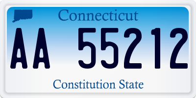 CT license plate AA55212