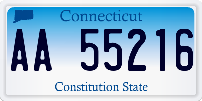 CT license plate AA55216