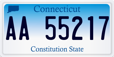 CT license plate AA55217