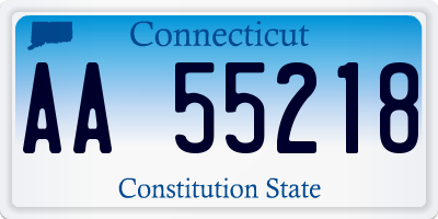 CT license plate AA55218