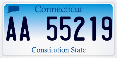 CT license plate AA55219