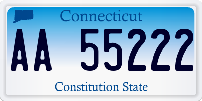 CT license plate AA55222