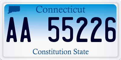 CT license plate AA55226