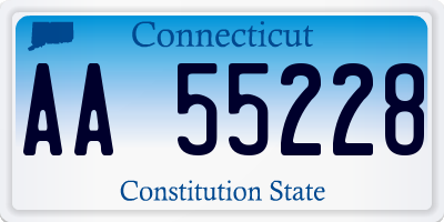 CT license plate AA55228