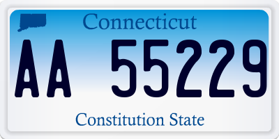 CT license plate AA55229