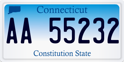 CT license plate AA55232