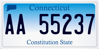 CT license plate AA55237