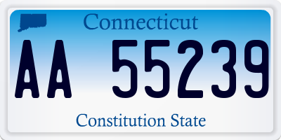 CT license plate AA55239