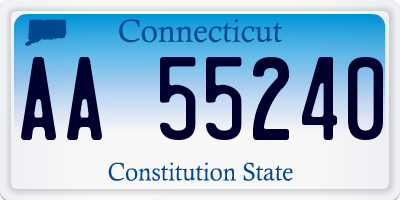 CT license plate AA55240