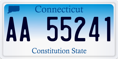 CT license plate AA55241