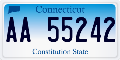 CT license plate AA55242