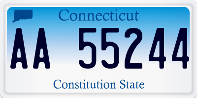 CT license plate AA55244