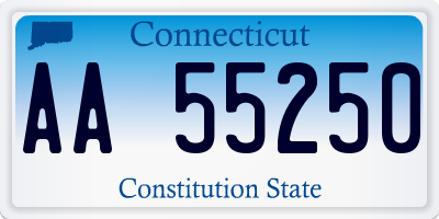 CT license plate AA55250