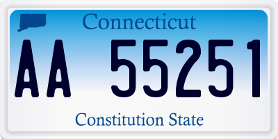 CT license plate AA55251