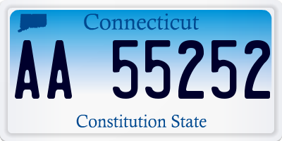 CT license plate AA55252