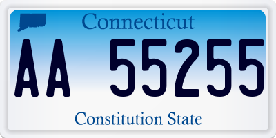 CT license plate AA55255